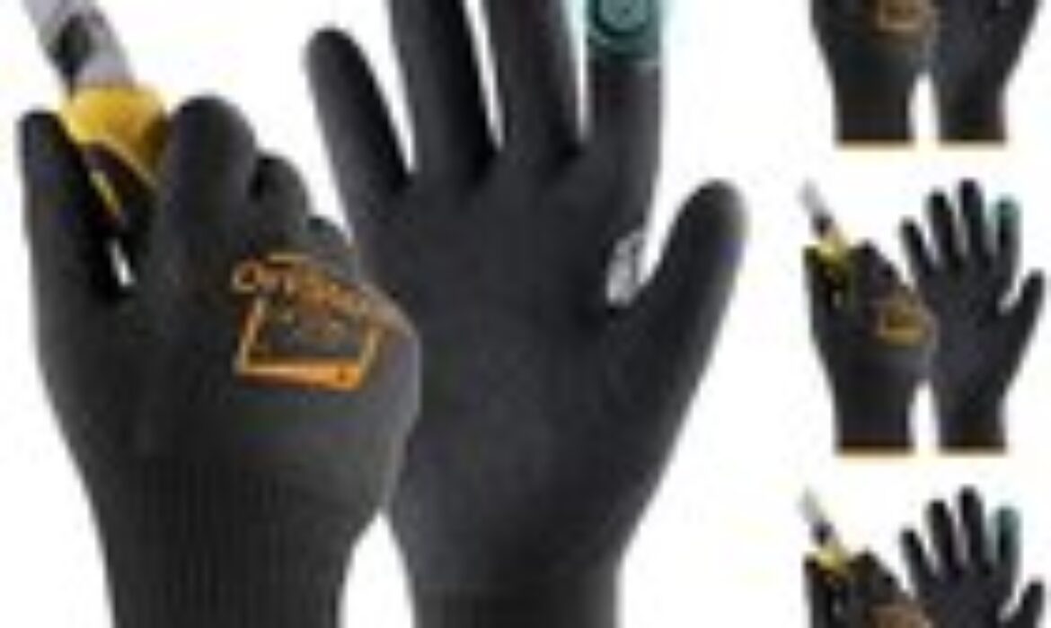 Toolant Cut Resistant Work Gloves, Level 6, ANSI Level A6, Touchscreen, Sandy Nitrile Coated Firm Grip, for Automotive, Woodworking, Warehouse, Fishing, Gardening $32 – $40
